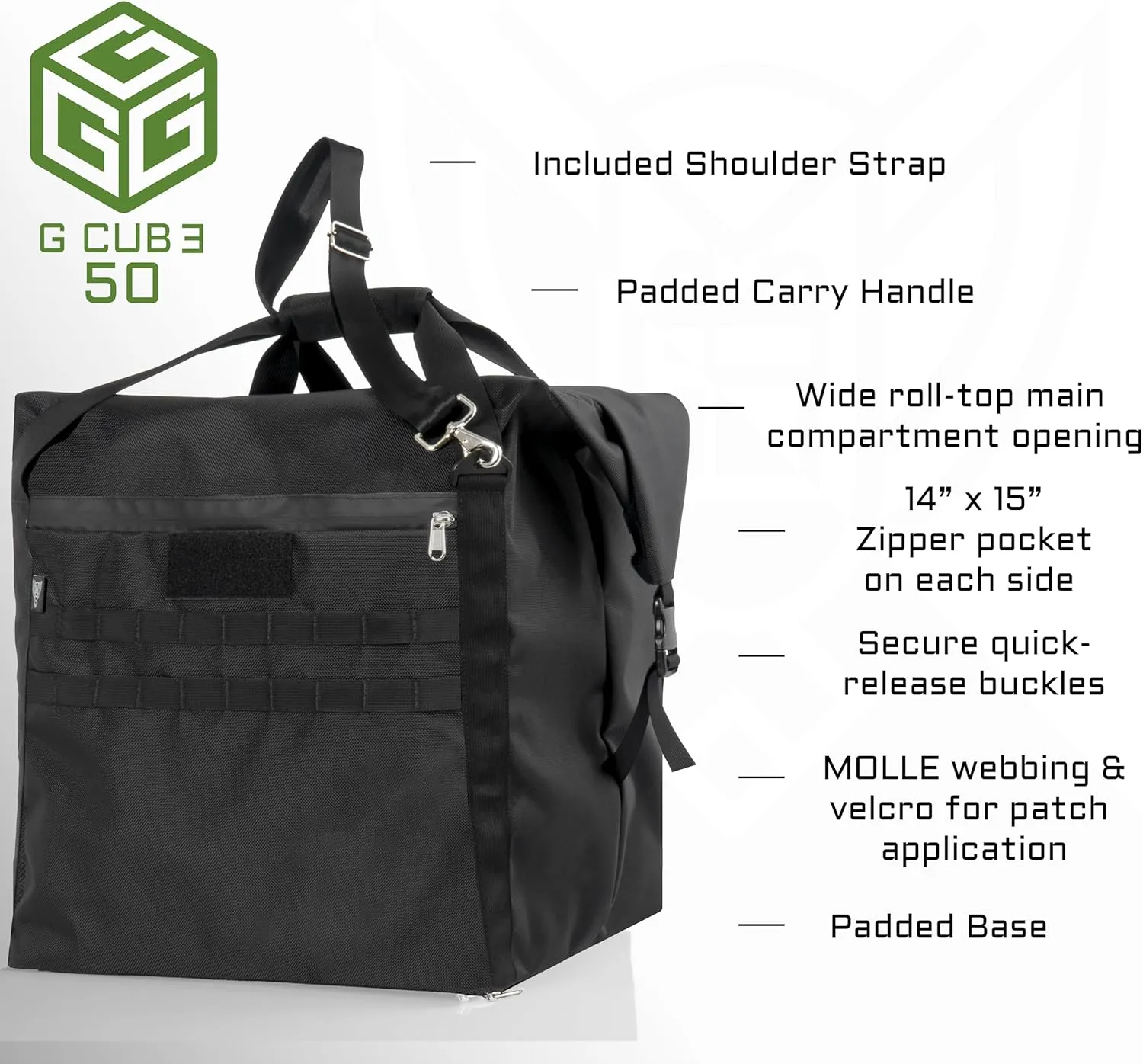 ~ G CUBƎ 50 Faraday Bag for Small to Medium Generators and Electronics ~ Protects Against EMP/CME/EMF/RF ~ Diamond Form Farday Lined Interior ~ Foam Padded Base