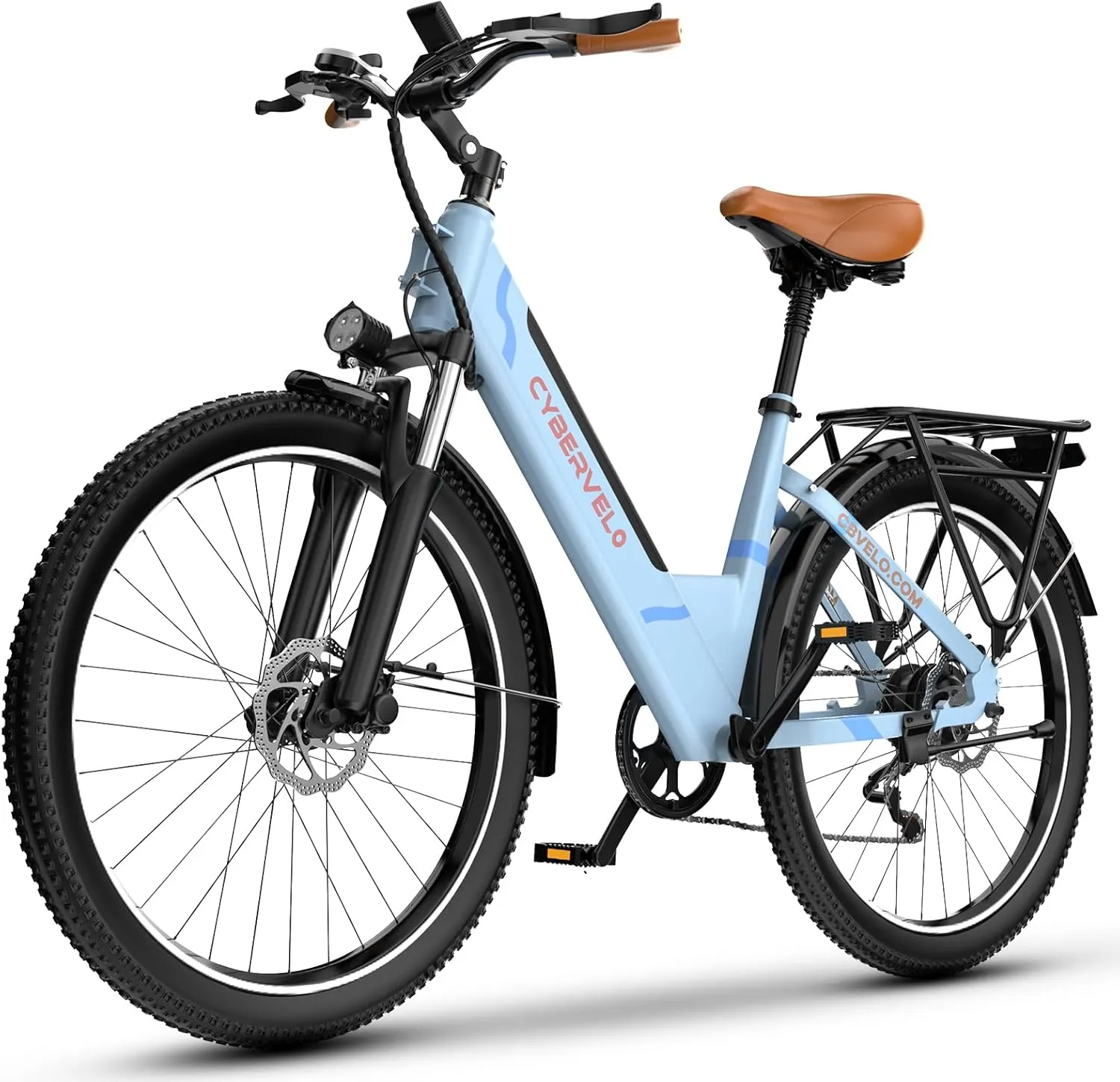 1000 Peak Electric Bike for Adults,up 80 Miles Removable Battery Ebike, 26" Electric E Bike with 7-Speed,Adult Electric Bicycles for Commute Beach Snow White Womens All Terrain