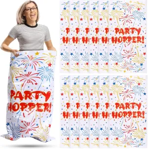 12 Pcs Durable Potato Sack Race Bags for Adults 40" x 20" Jumping Bags Birthday Party Games Bag for Outdoors Backyard Beach Family Party Supplies