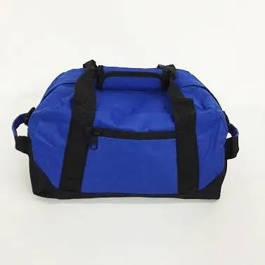 14 in Small Size Two-Tone Duffle Bag with Hook and Loop Handle