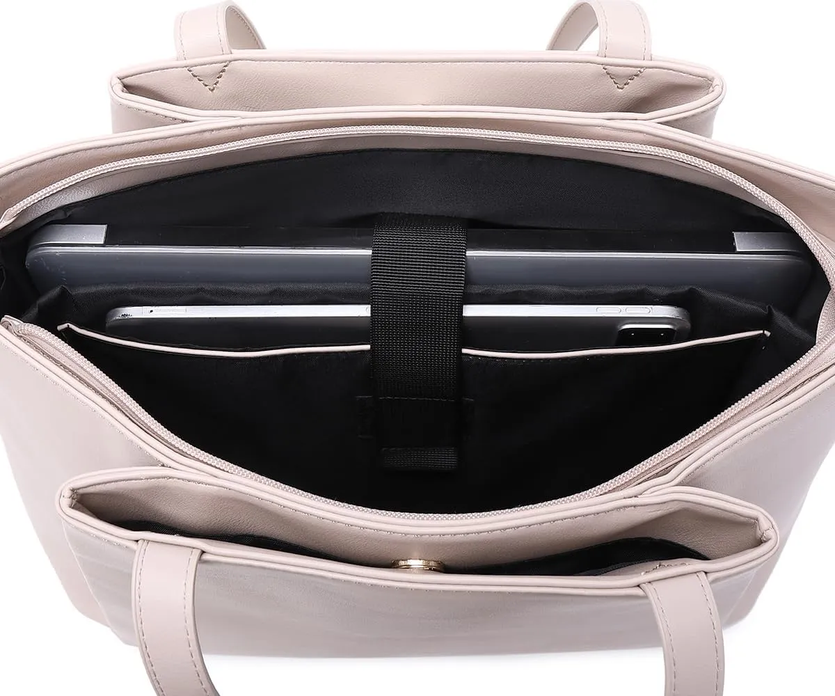 15.6 Inch Work Bags Waterproof Laptop Bag, Large Capacity Office Purse Computer Briefcase Durable Shoulder Bag