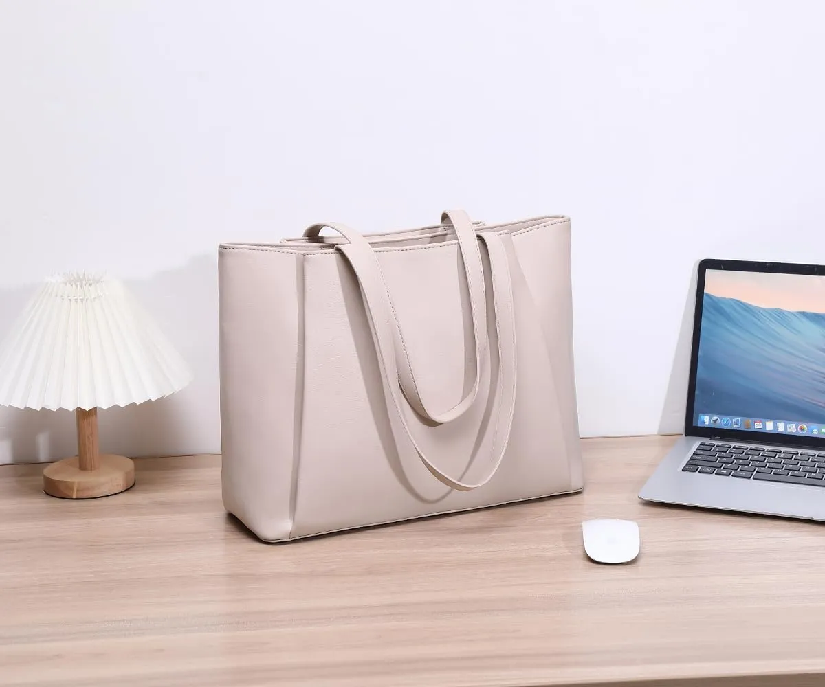 15.6 Inch Work Bags Waterproof Laptop Bag, Large Capacity Office Purse Computer Briefcase Durable Shoulder Bag