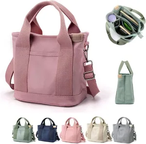 2023 New Large Capacity Multi-Pocket Handbag Women's Canvas Tote Purses Crossbody Bag Vintage Tote Bags