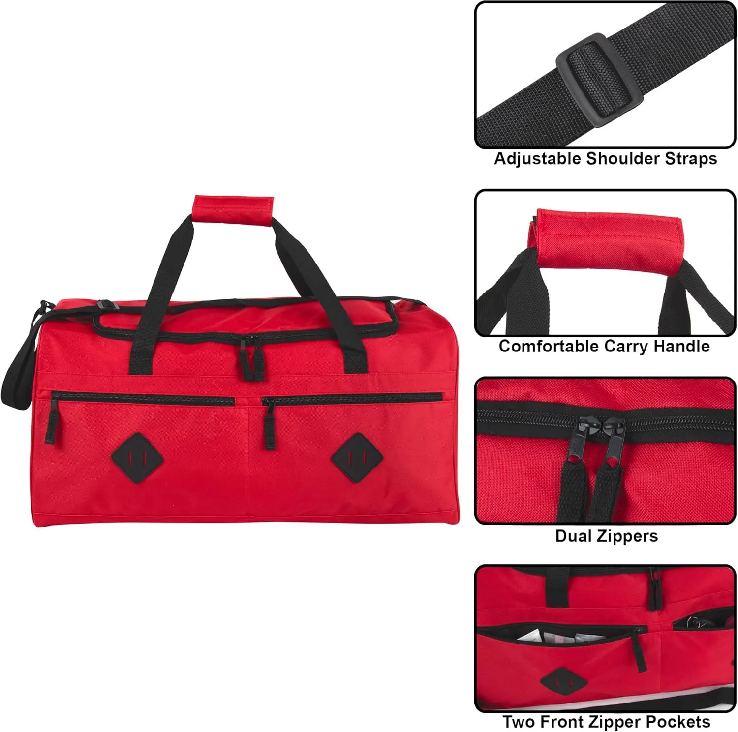 24 Inch 55 Liter Multi Pocket Duffle Bags for Men & Women For Traveling, the Gym, and as Sports Equipment Bag/Organizer