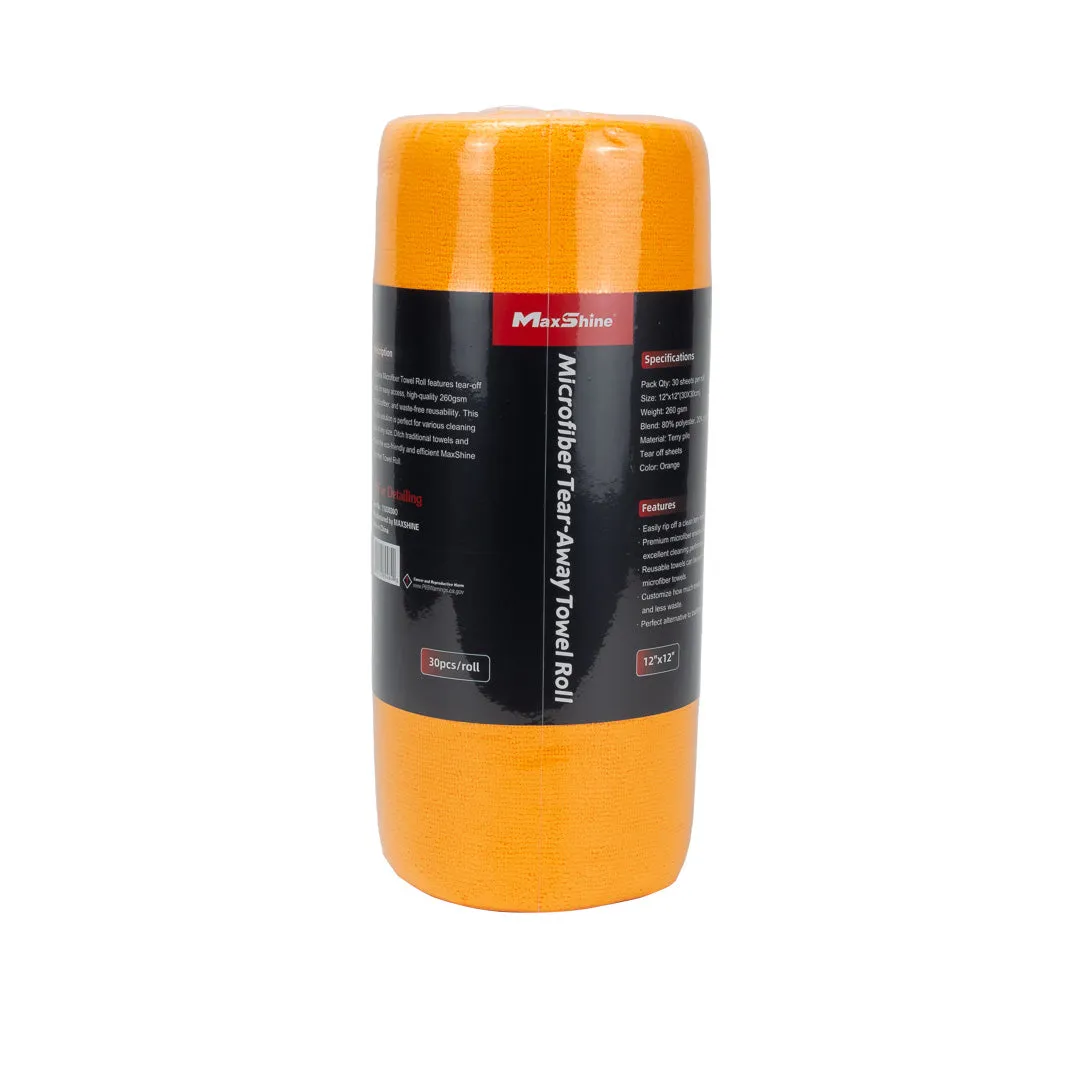 260GSM Microfiber Tear-Away Towel Roll - 30 Sheets/Roll