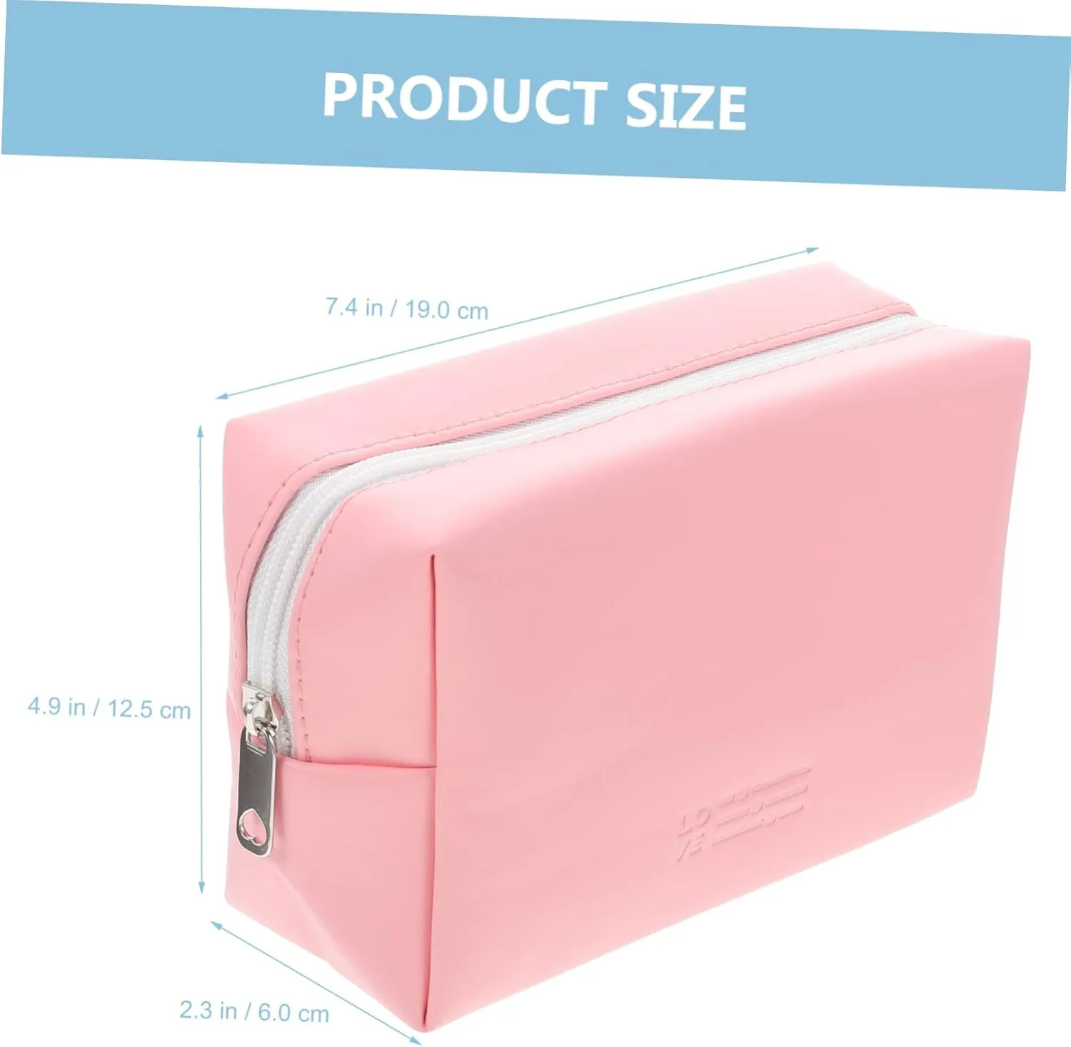 2pcs Cosmetic Bag Make up Organizer Bag Toiletry Bags Travel Makeup Pouch Pu Miss Storage Box, Pinkx3pcs, 19X6X12.5CMx3pcs