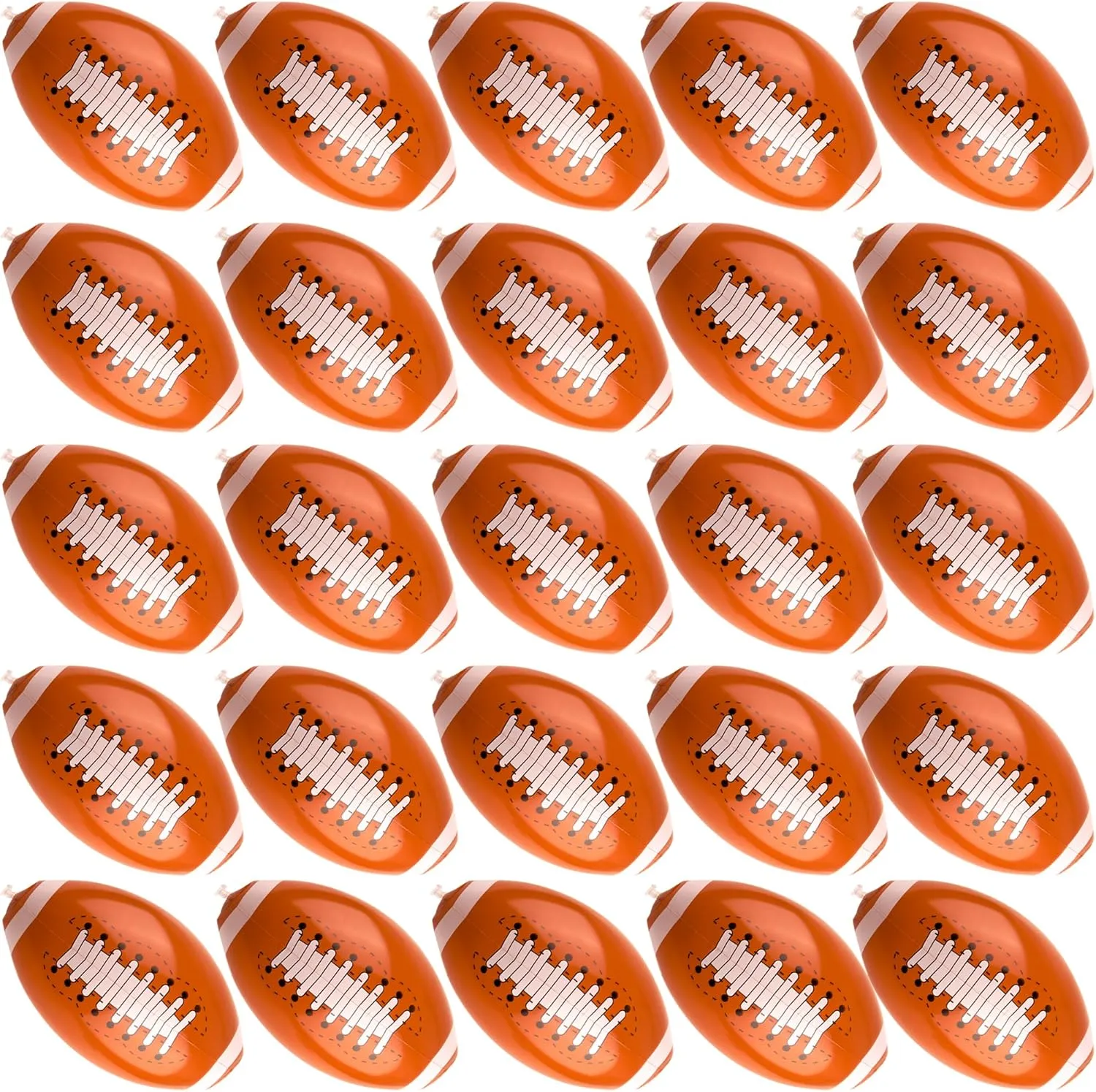 30 Pack 16 Inch Inflatable Football Bulk Blow Up Footballs Large Inflatable Football Beach Balls for Summer Pool Beach Party Favors Sports Games
