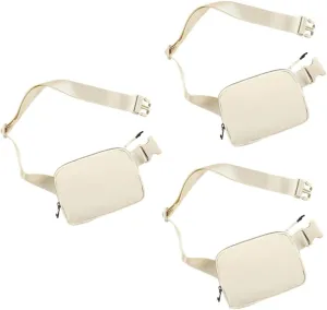 3pcs Pack Sports Fanny Pack Running Hiking Waist Bag Adjustable Belt Oxford Cloth Mini Belt Bag