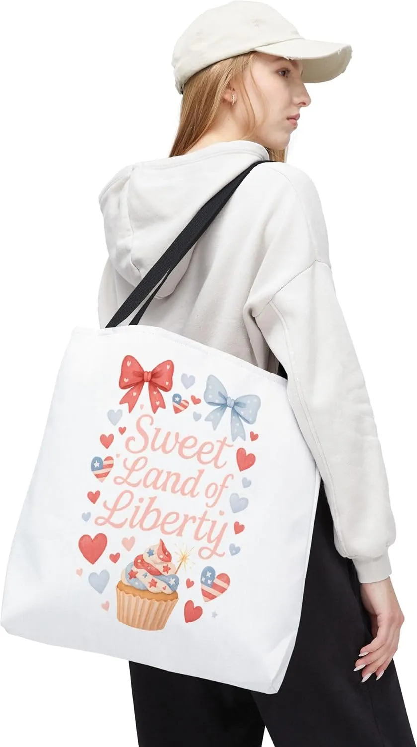 4th of July Tote Bag | Patriotic Carryall | Independence Outfit | USA Shoulder Bag | Sweet Land of Liberty