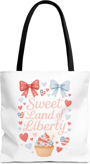 4th of July Tote Bag | Patriotic Carryall | Independence Outfit | USA Shoulder Bag | Sweet Land of Liberty