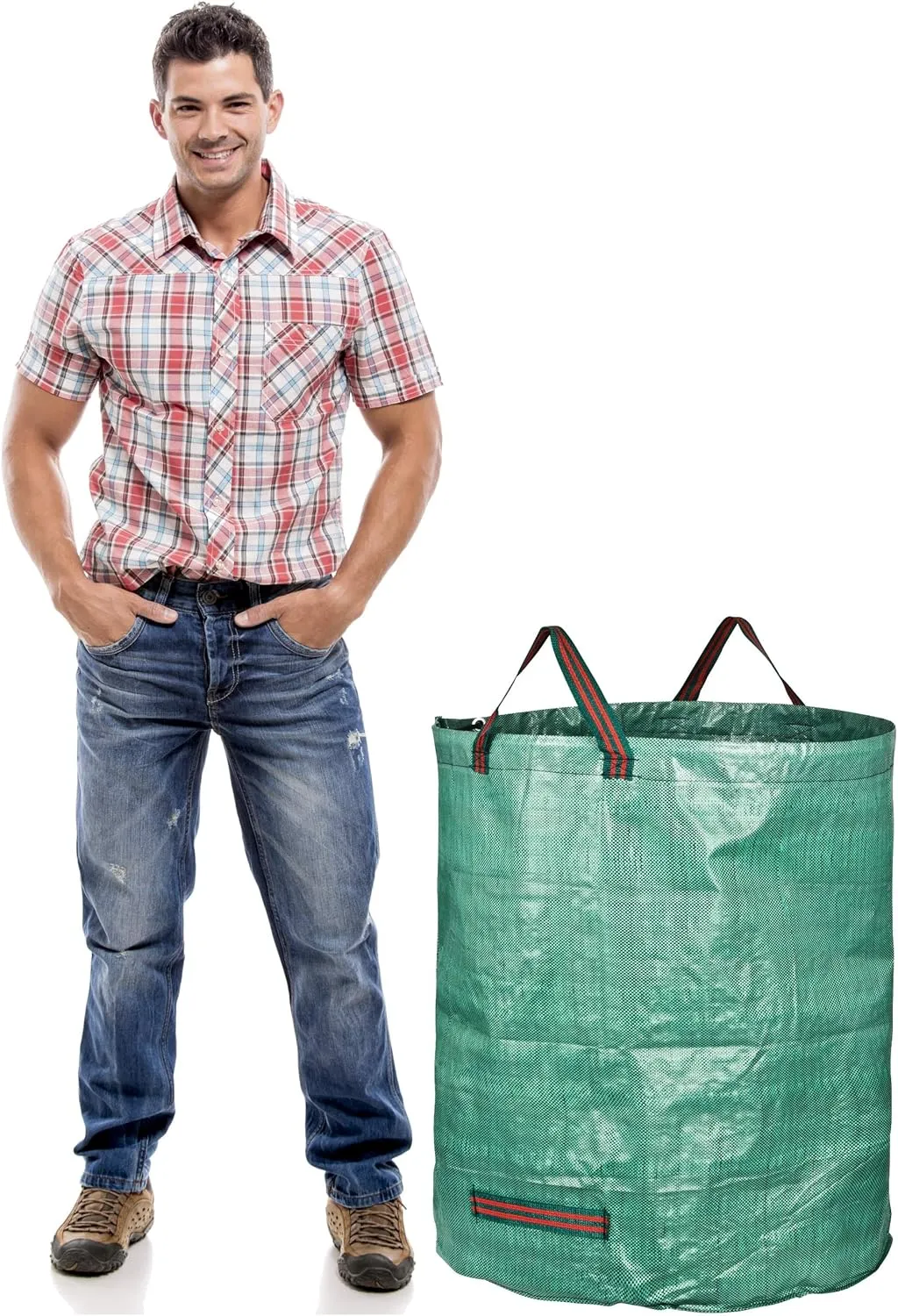 6-Pack 72 Gallons Reusable Garden Waste Bags (H30, D26 inches) - Yard Waste Bags