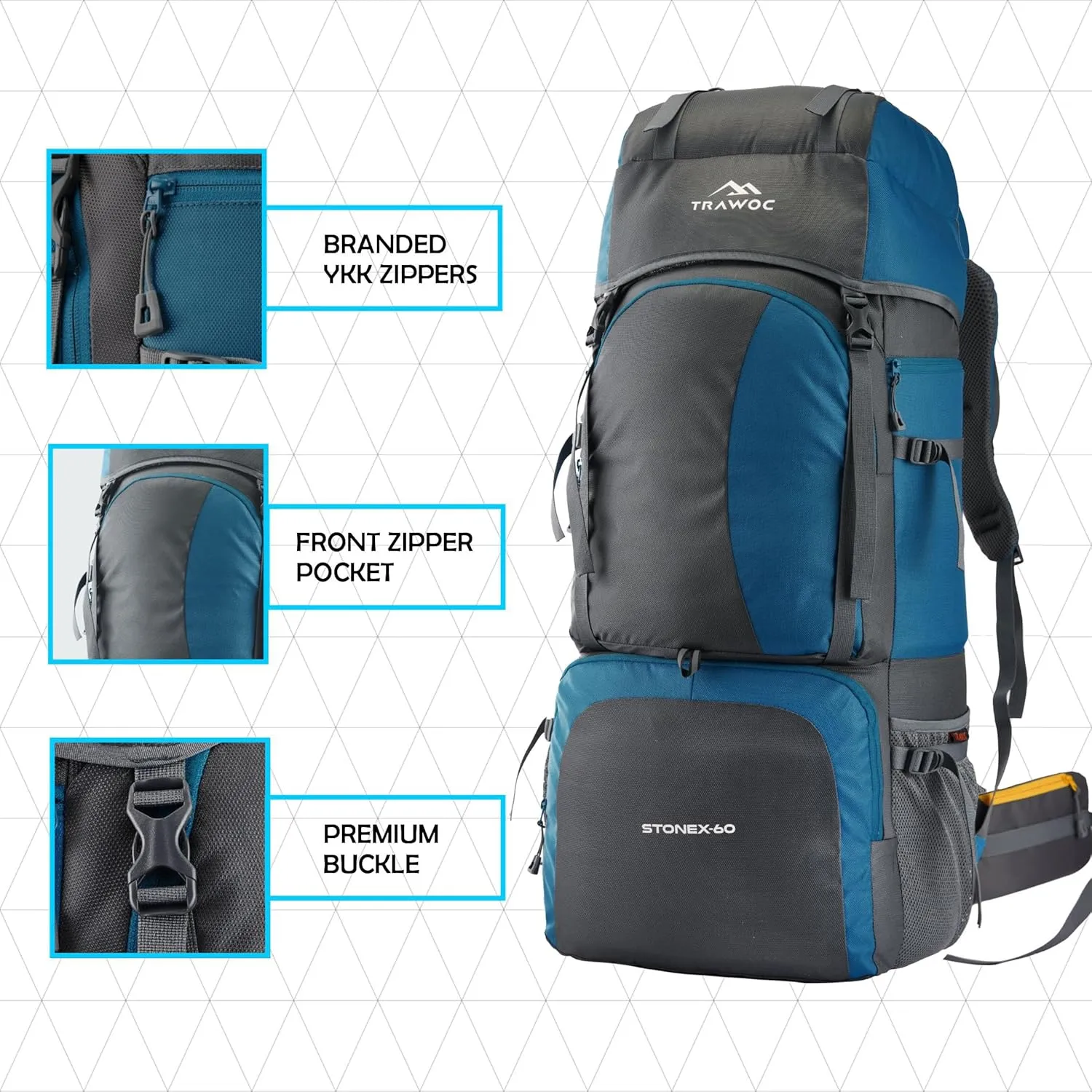 60 Ltr Blue Rucksack