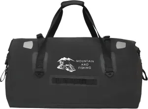 60L Extra Large Waterproof Duffle Bag Travel Bag With Removable Shouder Strap and Handles Portable Collapsible Roll Up Travel Bag for Kayaking, Boating, Camping (Black)