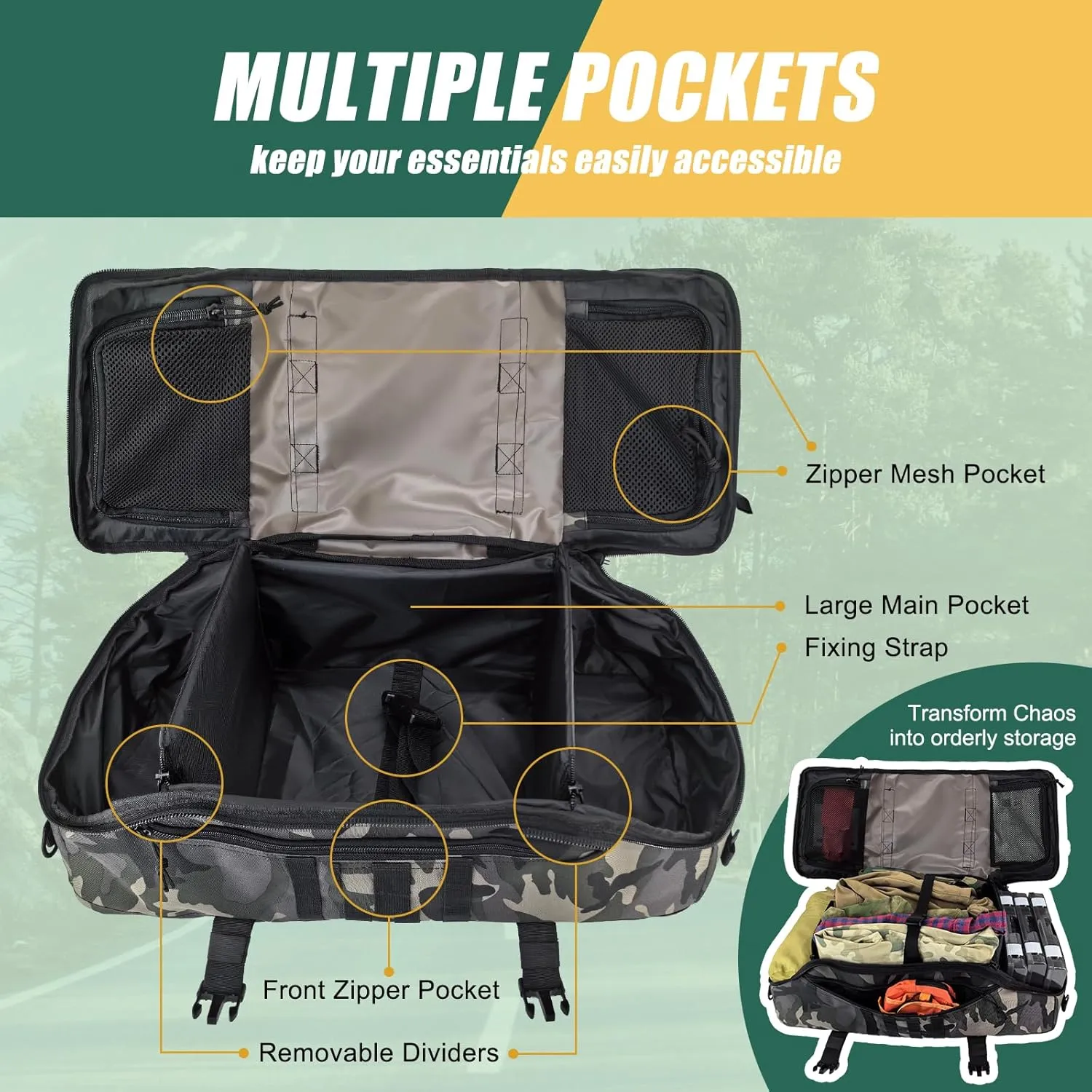 65L Large Travel Duffle Bag Military Tactical Backpack, Army Assault Pack Bug Out Bag Rucksack for Outdoor Sport Hiking Camping with Molle System