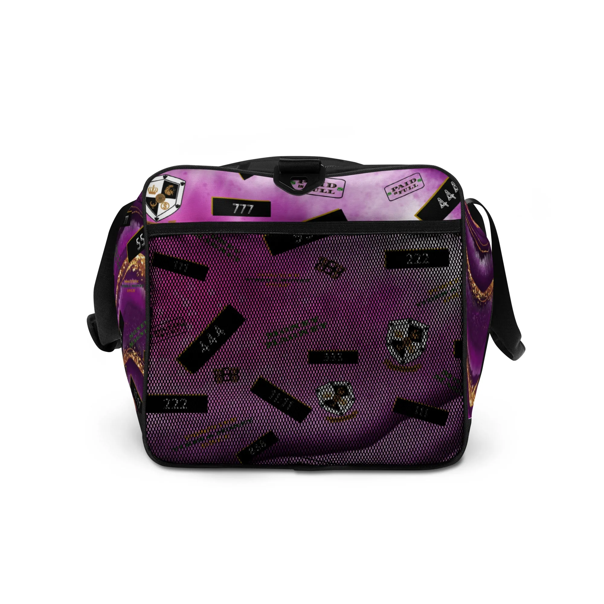 8xquiZit Collection T8T Royal Purple N Gold Marble Manifestation Duffle Bag