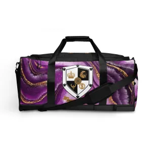8xquiZit Collection T8T Royal Purple N Gold Marble Manifestation Duffle Bag