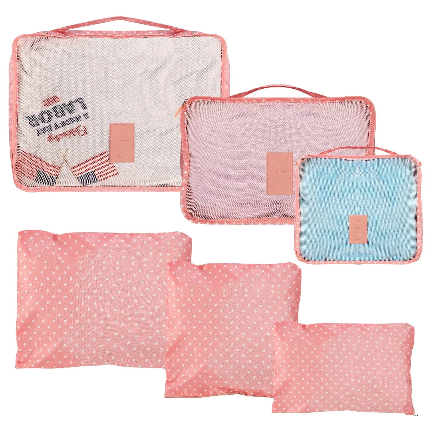 9Pc Water-Resistant Clothes Storage Bags with Packing Cubes