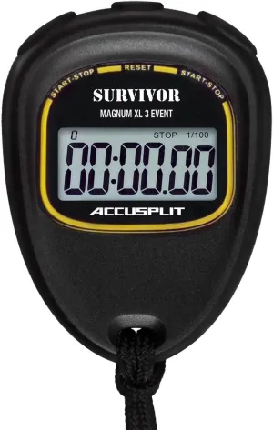 ACCUSPLIT Survivor - S3E EVENT Stopwatch with Magnum Display,Black