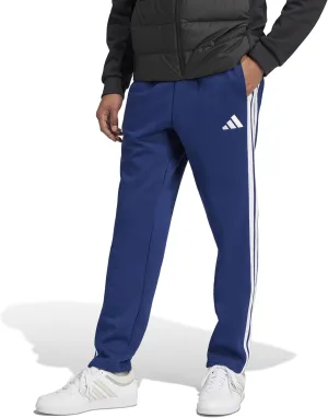adidas Men's Essentials 3-Stripes Fleece Open Hem Pants