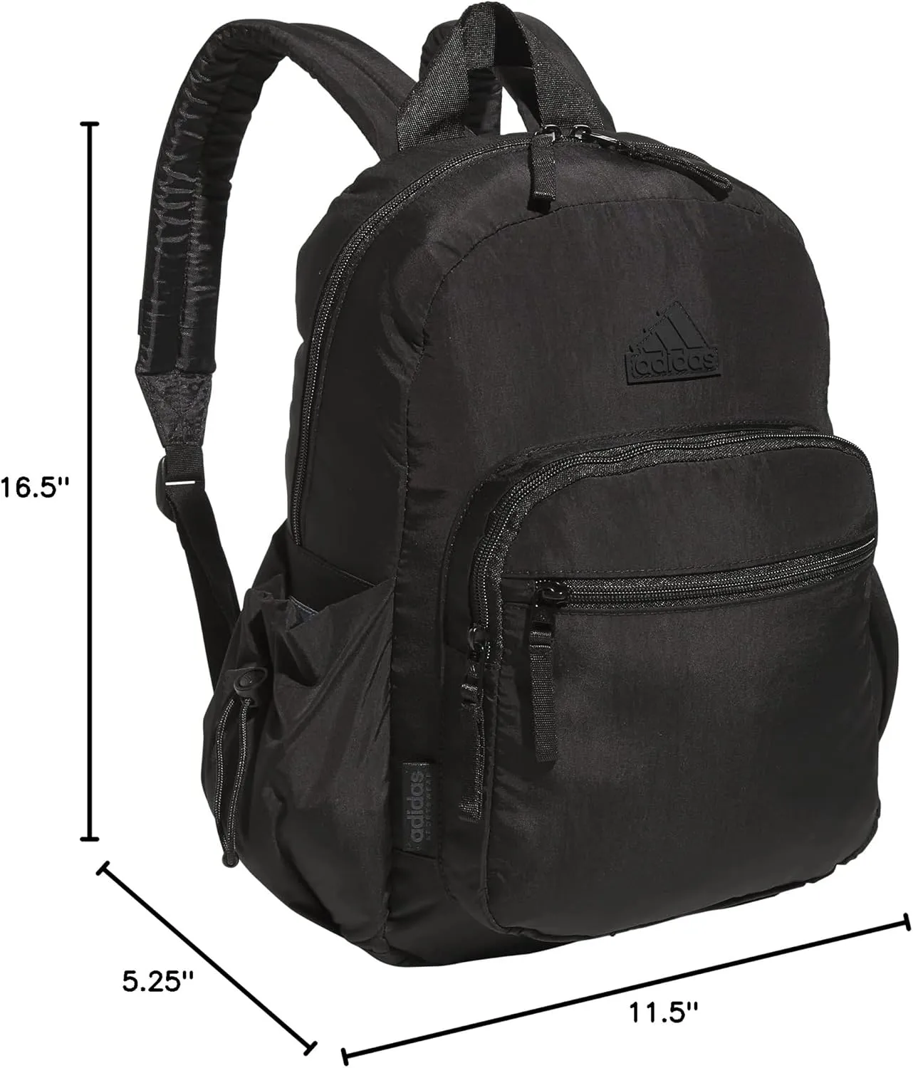 adidas Weekender Backpack (19L) Small Fashion Lightweight Durable Travel Bag, Black, One Size