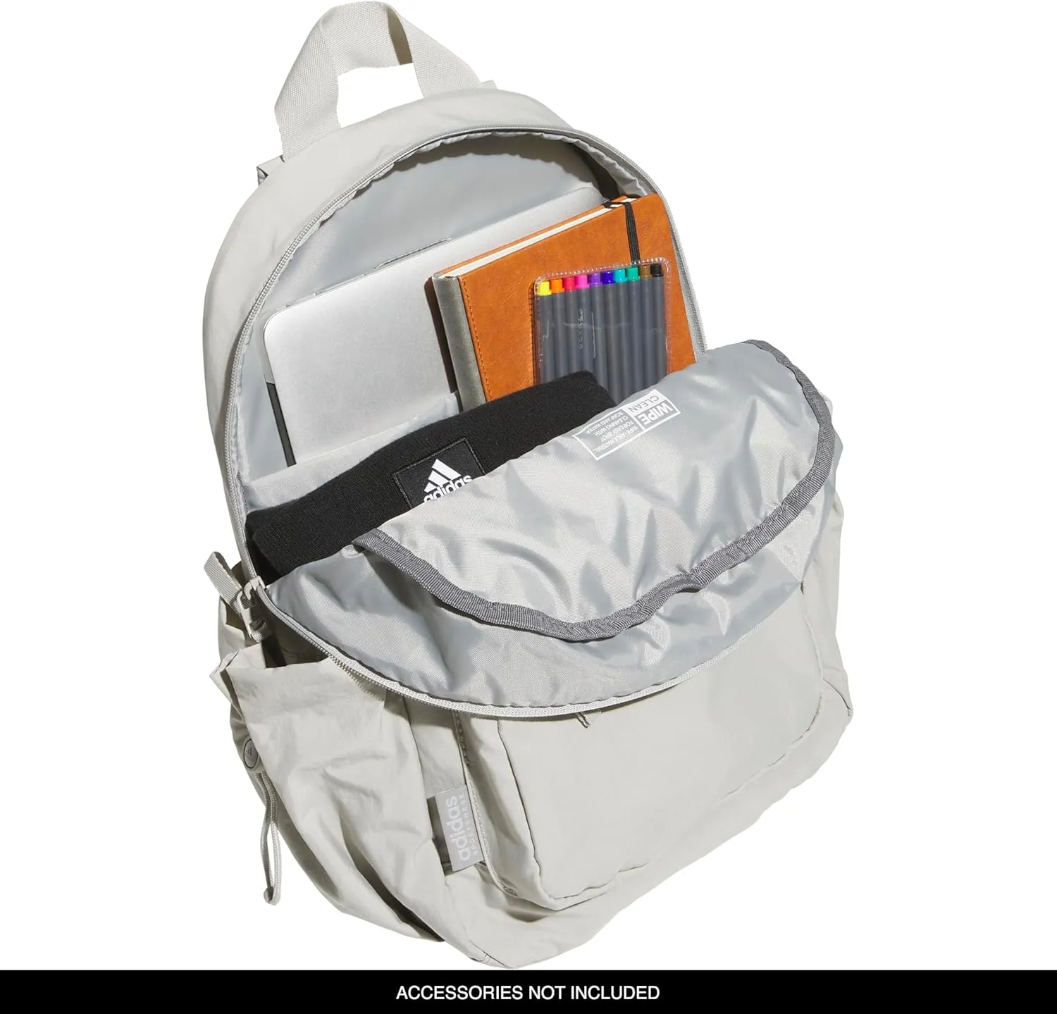 adidas Weekender Backpack (19L) Small Fashion Lightweight Durable Travel Bag, Metal Grey, One Size