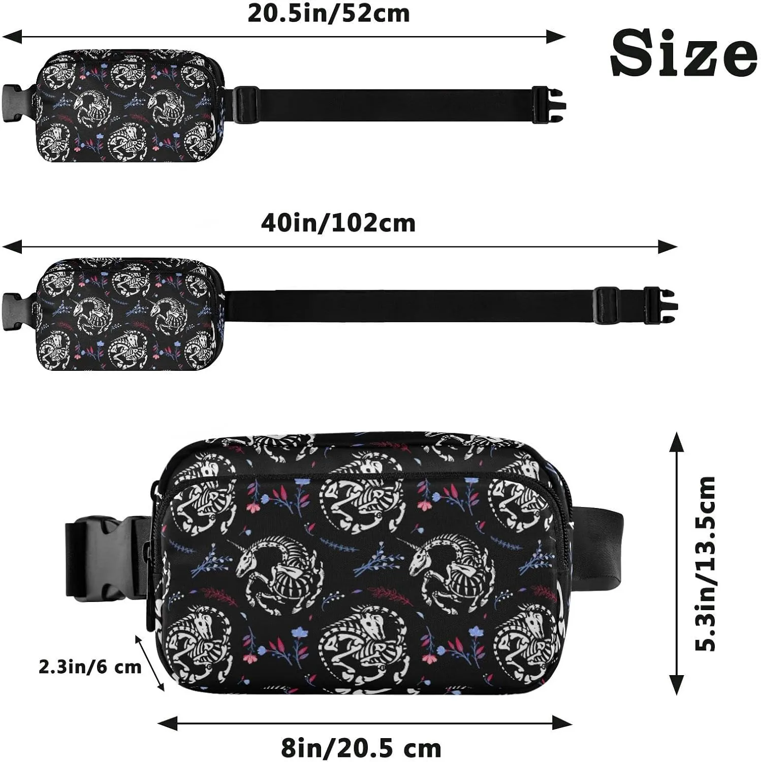Adjustable Belt Running Bag, Fanny Pack Waist Runners Bag Tote for Women Men Sports Hiking Fitness Exercise Gym Pouch