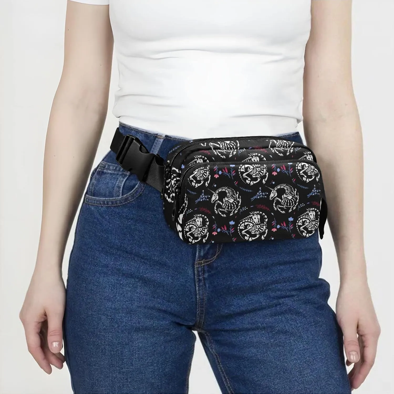 Adjustable Belt Running Bag, Fanny Pack Waist Runners Bag Tote for Women Men Sports Hiking Fitness Exercise Gym Pouch