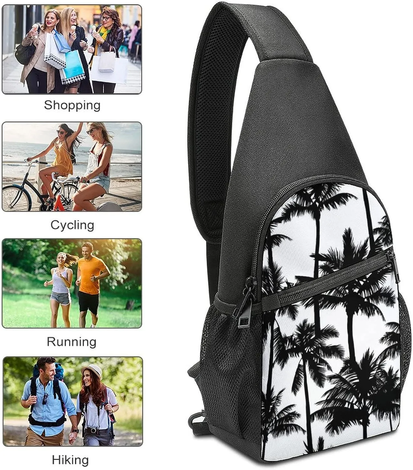 Adjustable Fanny Waist Pack Pouch, Crossbody Durable Runners Bag Wallet for Sports Cycling Gym Hiking Fitness Women Men