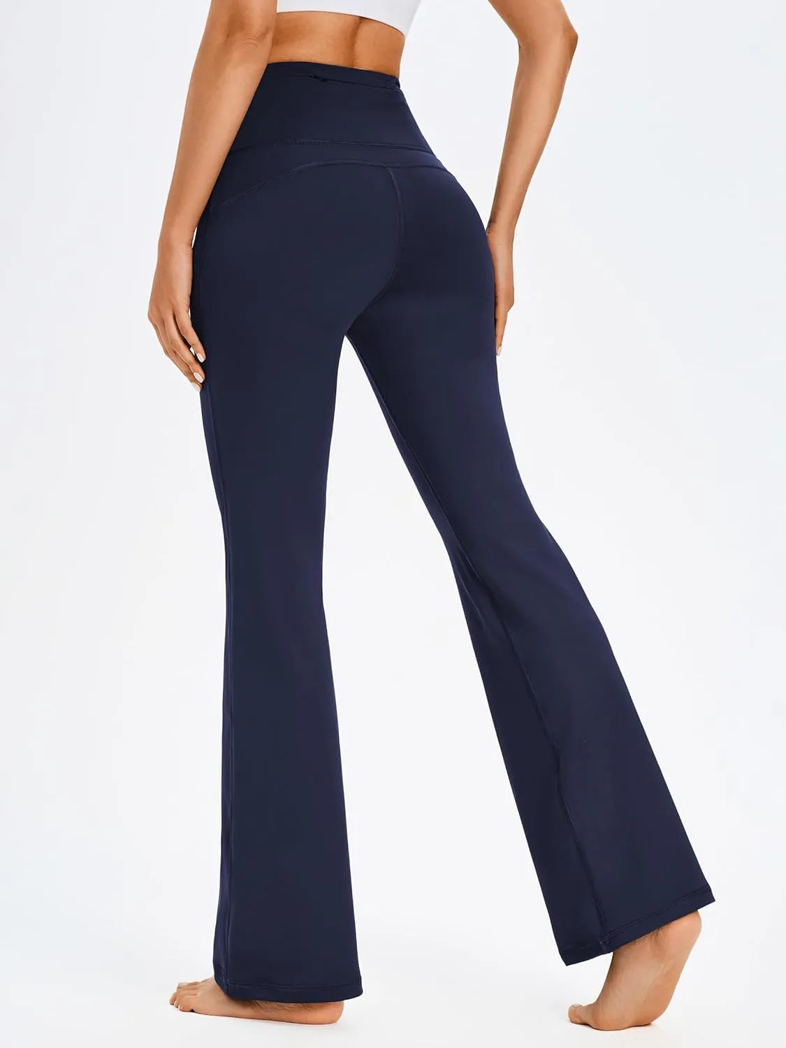 AFITNE Women's Yoga Pants Wide Leg Workout Leggings Flare Casual Lounge Pants with Pockets High Waist and Tummy Control