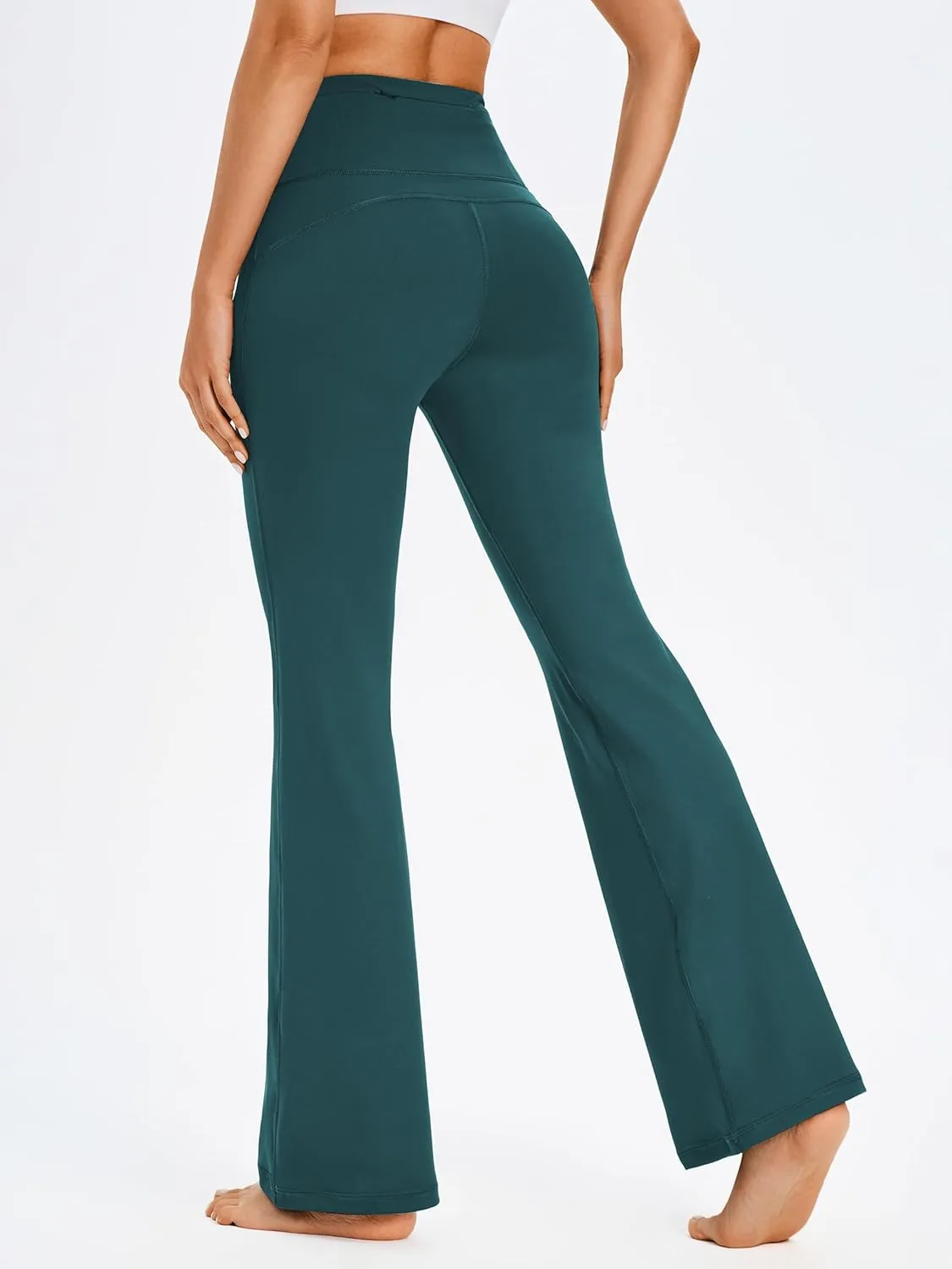 AFITNE Women's Yoga Pants Wide Leg Workout Leggings Flare Casual Lounge Pants with Pockets High Waist and Tummy Control