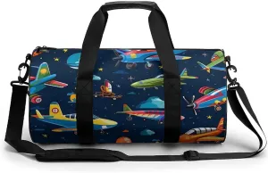Aircraft Gym Bag Travel Waterproof Duffel Bag Carryon Overnight Bags Tote Bags for Sports