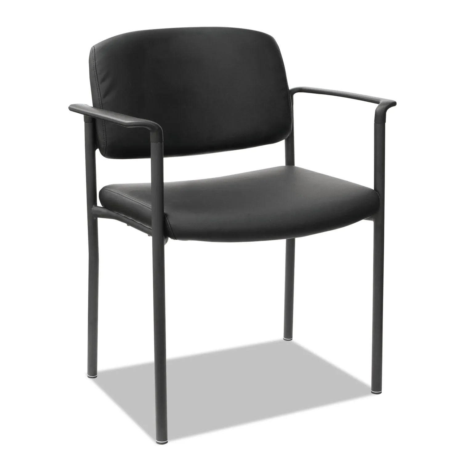 Alera® Alera Sorrento Series Ultra-Cushioned Stacking Guest Chair, 25.59" x 24.01" x 33.85", Black, 2/Carton
