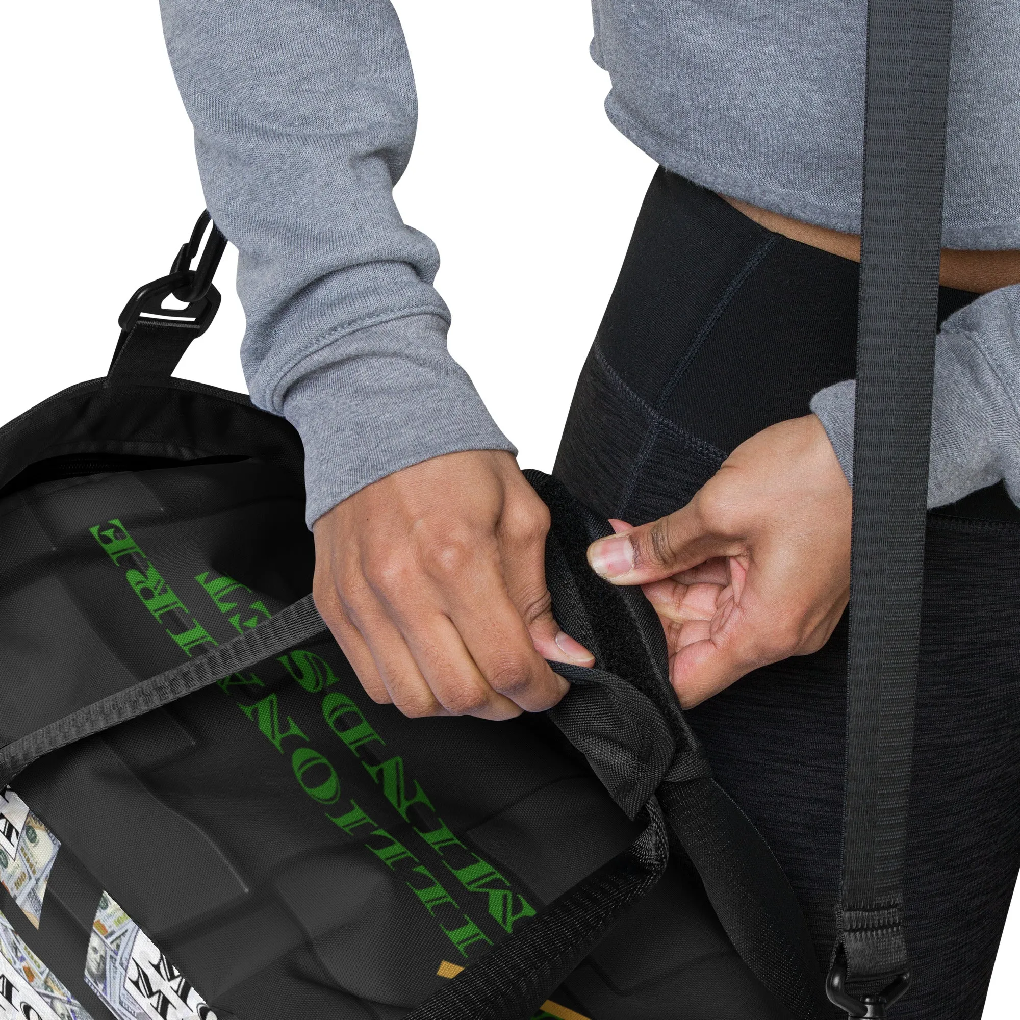 All About the Money Duffle Bag (Black)