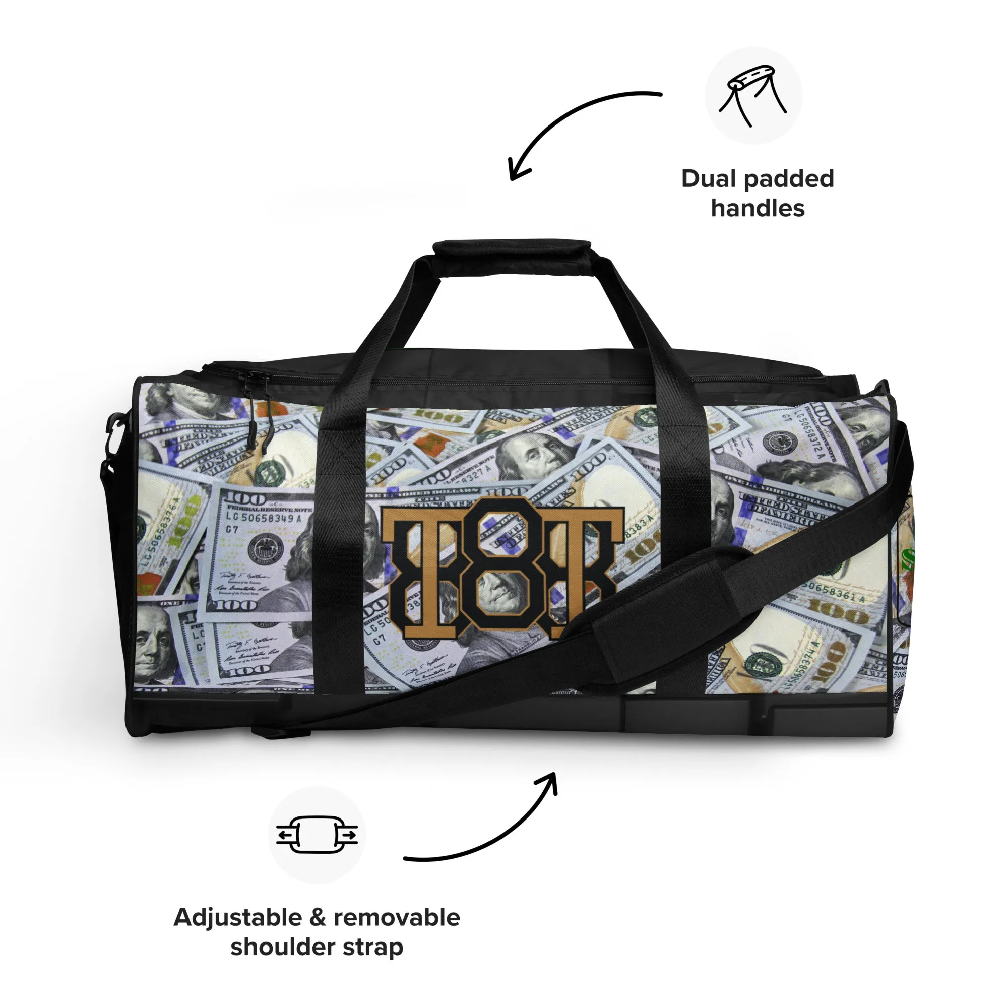 All About the Money Duffle Bag (Black)