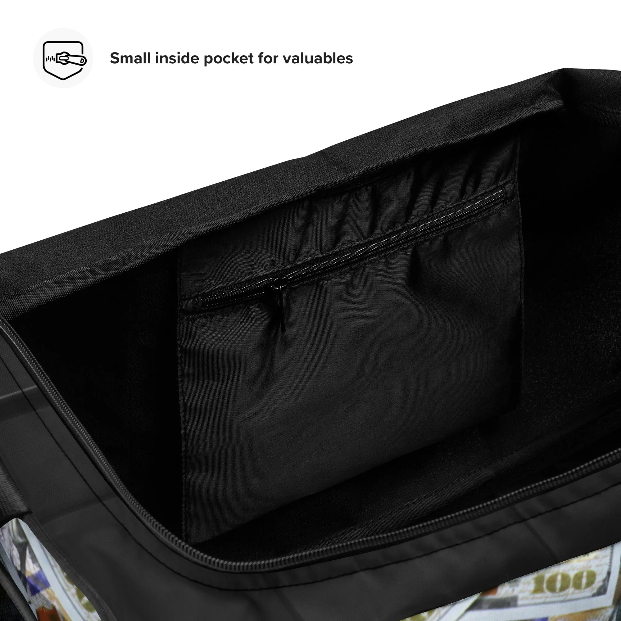 All About the Money Duffle Bag (Black)