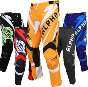 ALPHA CYCLE GEAR Racing Pants (Orange, Waist 36)