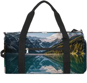 Alpine Lake Gym Bag Sport Gym Tote Bag Lightweight Duffle Bag Carry On Weekender Bags for Women Men