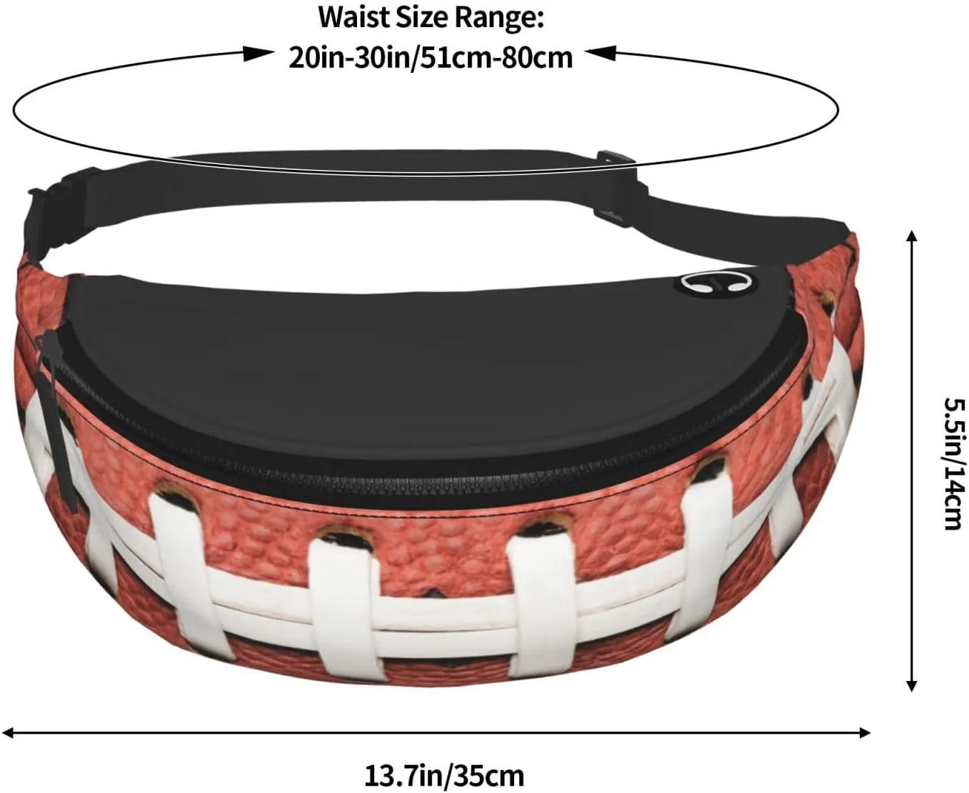 American Football Fanny Pack Waist Bag Adjustable Belt Bag For Men Women Fashion Sling Crossbody Hip Bum Bag Traveling Hiking Cycling Running
