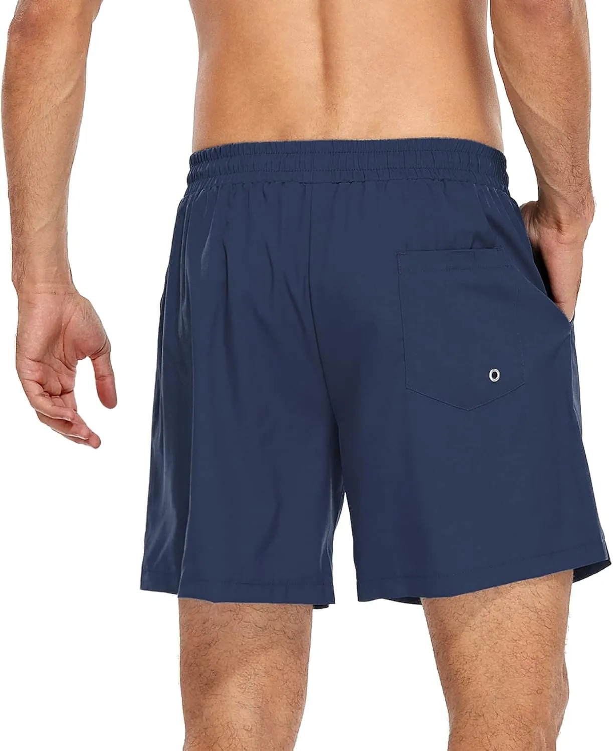 American Trends Mens Swim Trunks with Compression Liner Board Shorts for Men Quick Dry Swimsuits Bathing Suit Swimwear M-XXL
