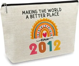 ancpeany Cool 13 Year Old Girl Gifts Ideas, Happy 13th Birthday Decorations for Girls Makeup Bag, 2012 Birthday Best Presents for Sister, Daughter Trendy Stuff 2025, Christmas, Cosmetic Travel Pouch