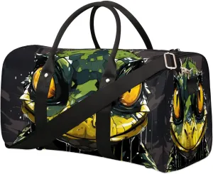 Anime Lizard Travel Duffel Bag for Women Men Foldable Sport Gym Tote Bag Lightweight Waterproof Weekender Overnight Bag for Weekend Holiday Gym Swim Yoga