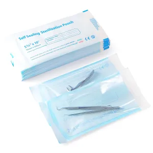 Annhua 200 PCS Sterilization Pouches Sterilization Bags 5.3 x 11 inch, Self-Sterilization Pouches Sterilizer Bags for Dentist Tools, Beauty Toolkits