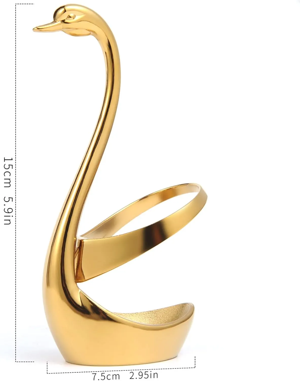 AnSaw Elegant Small Gold Swan Base Holder for Coffee Bar & Dining, Perfect for Wedding & Entertaining Table Decor