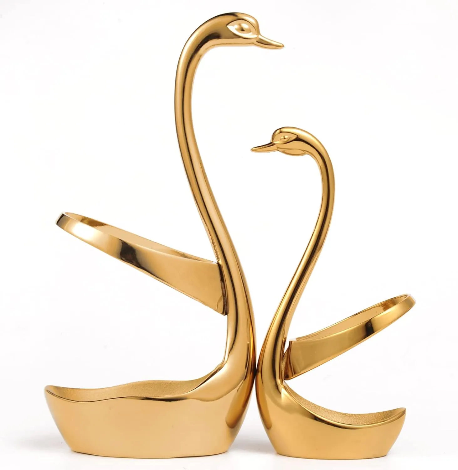AnSaw Elegant Small Gold Swan Base Holder for Coffee Bar & Dining, Perfect for Wedding & Entertaining Table Decor