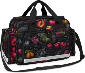 Anti-Scratch Duffle Bag for Travel 25x17.7x11.2 Inch - Waterproof Duffel Bag for Camping Fitness, Durable EMS Gear for First Responders Fruits Theme
