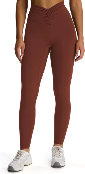 Aoxjox High Waisted Workout Leggings for Women Hidden Scrunch V Waist Front Illusion Ruched Athletic Yoga Pants 26"
