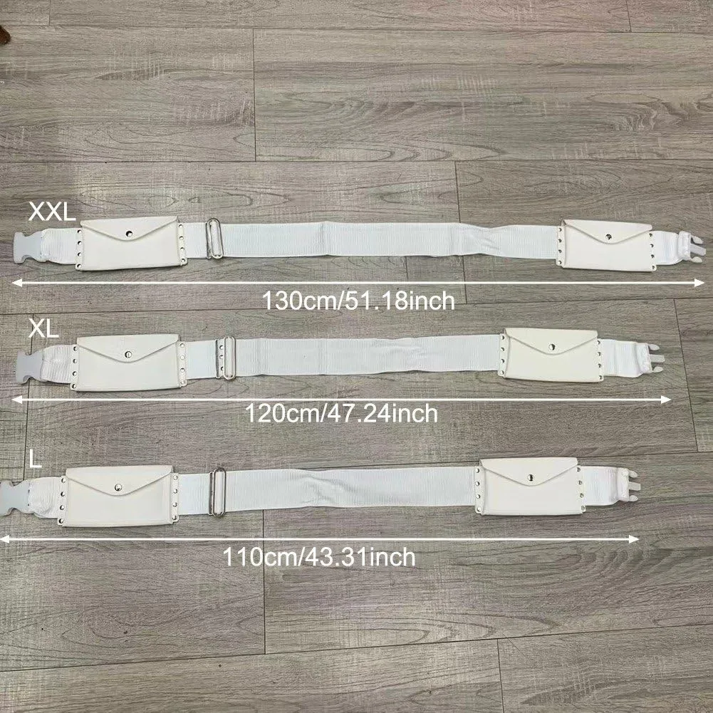 Arab Hajj Belt with 2 Pockets Adjustable Ihram Belt Anti-theft Waist Bag for Prayer Ethnic Hajj and Umrah