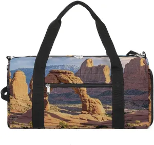 Arches National Park Gym Bag for Men Women Water Resistant Duffle Bag Travel Lightweight Bag for Travel Sports