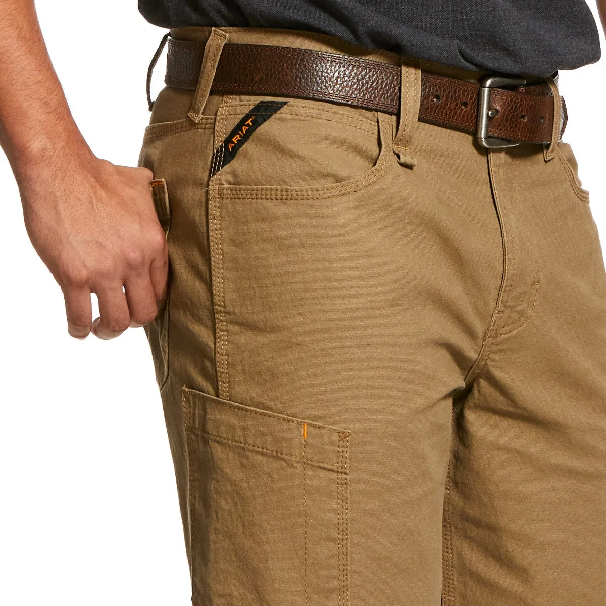 Ariat Field Khaki Rebar Relaxed Made Tough Durastretch  Men's Short 10030265
