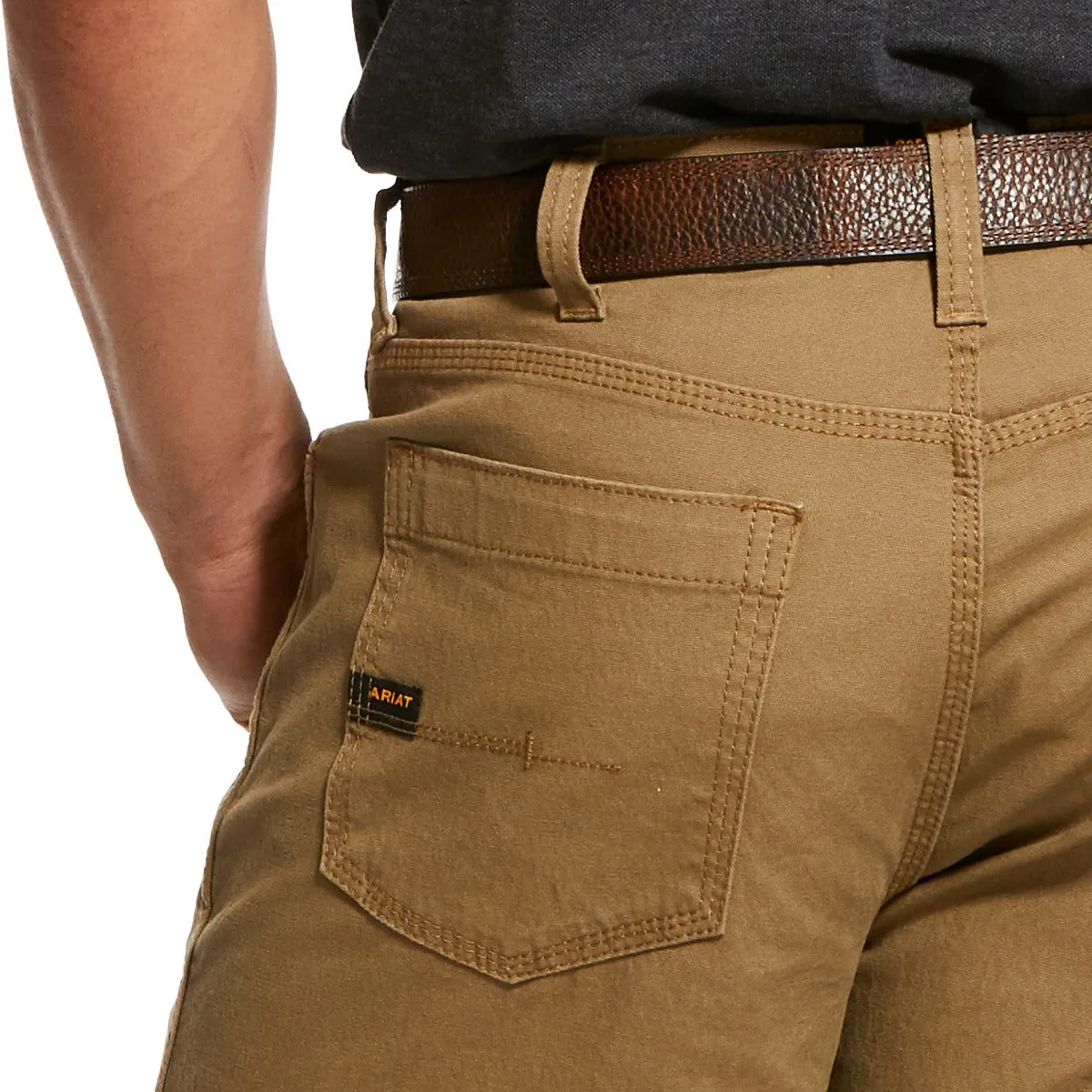 Ariat Field Khaki Rebar Relaxed Made Tough Durastretch  Men's Short 10030265
